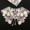 Floral Embroidered Flower Fake Collar Detachable Lace Neckline Lace Collar  Women/girls