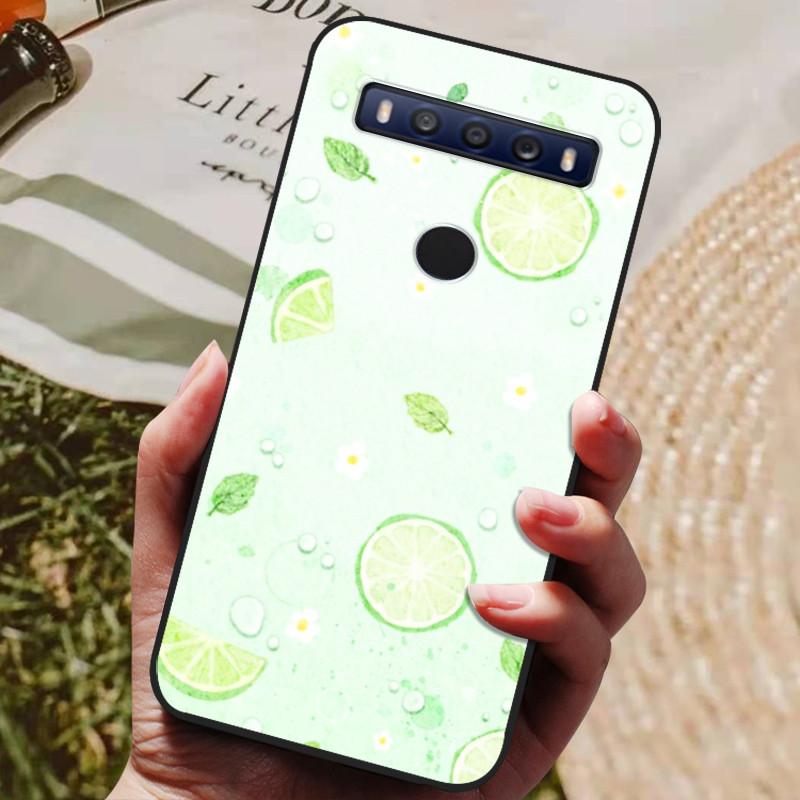 Чехол для TCL 10 SE Черный ТПУ Силиконовый Чехол Для Телефона TCL 10SE Чехлы tcl 10se T766H T766J T766U T766A Fundas Бампер Мраморный