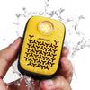 Portable speaker with flashlight, magnet, clip, Bluetooth IP67 - yellow