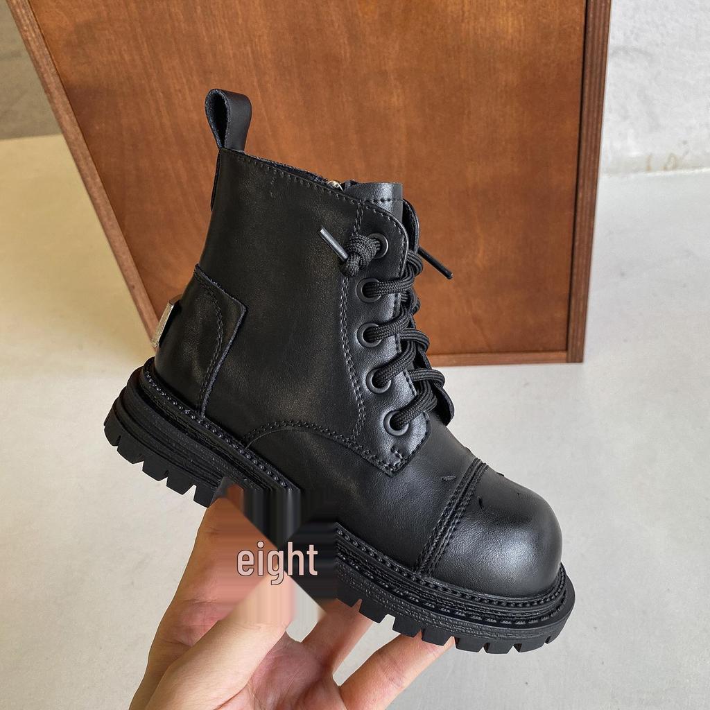 Кожаные детские ботинки в осеннем стиле - Распродажа