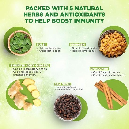 Carbamide Forte Dabur Vedic Suraksha Зеленый чай – 100 чайных пакетиков