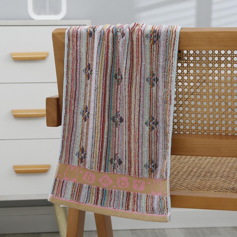 Jacquard Cotton Children's Towel - Creative Rabbit Design, Soft & Absorbent, Perfect for Kindergarten or Home.