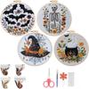 1Pc Halloween Skull Bat Witch Hat DIY Embroidery Needlework Bamboo Embroidery Frame English Kit