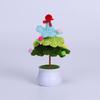 Mini Finished Crochet Roses Sunflowers Potted Emotional Support Stuffed Plants Mother Valentine Christmas Graduation Gifts