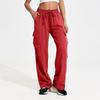 Women's Casual Sports Multi-pocket High Waist Sweatpants Loose Fashion Trousers
