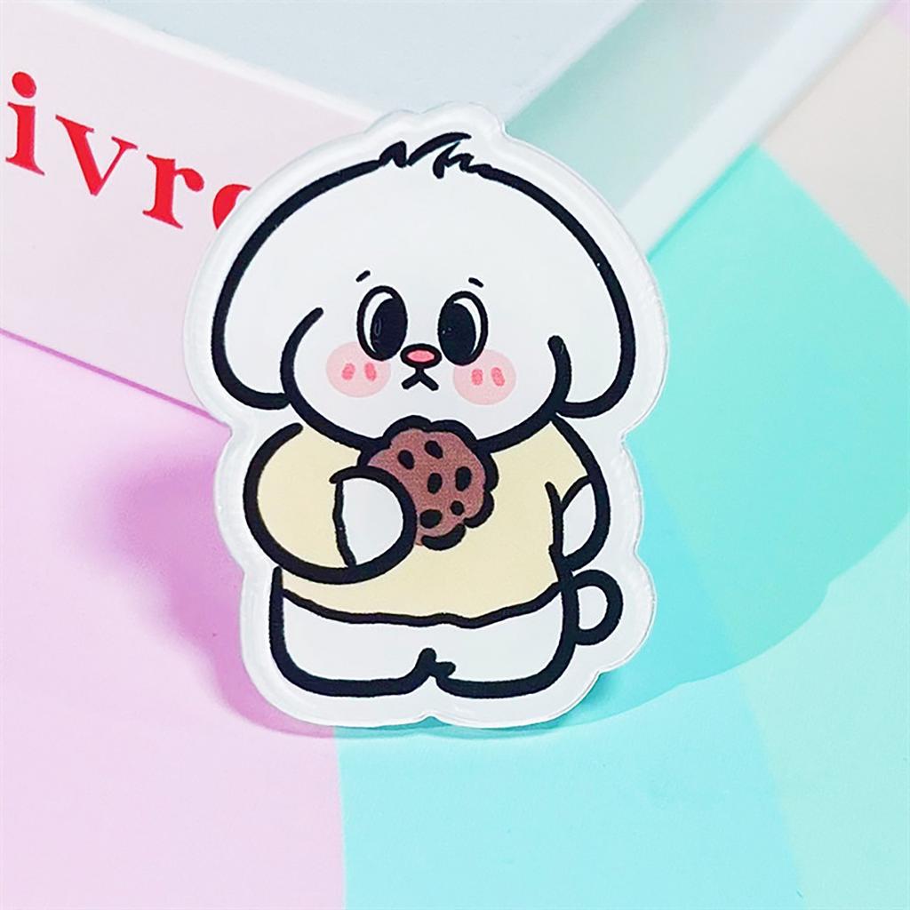 Милая и милая мультяшная акриловая брошь-значок в виде щенка, детский подарок, подвеска для девочки, маленькие украшения