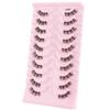 10 Pairs Invisible Clear Band Half False Eyelashes 3D Layered Natural Thick Cat Eye Lashes for Women Makeup Beauty Tools Y1