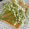 Eco-friendly Artificial Plant Baby's Breath Flowers White Real Touch Faux Flower Gypsophila for Wedding Party Home Garden Decor Easy Care Fake