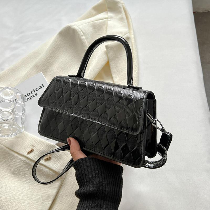 Trendy Street Style Crossbody Bag Chic Handheld Small Square Purse For Daily Use