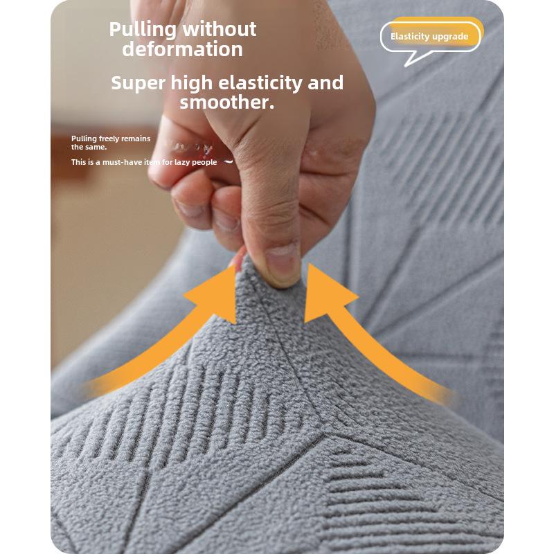 Universal Thickened Armless Elastic Sofa Bed Cover - Full Jacquard Fabric