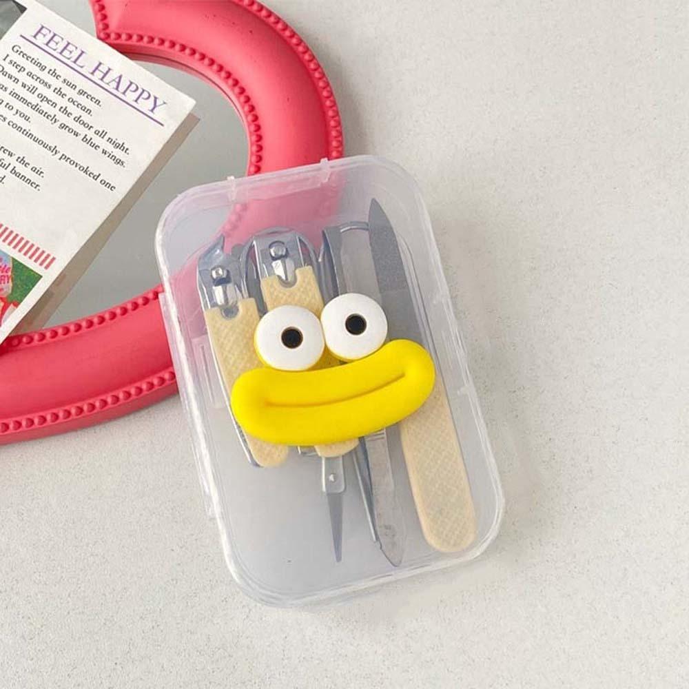 Широко открывающаяся мини-пилочка для ногтей, щипцы для бровей, креативные мультяшные щипцы для шлифовки ногтей для мужчин/женщин