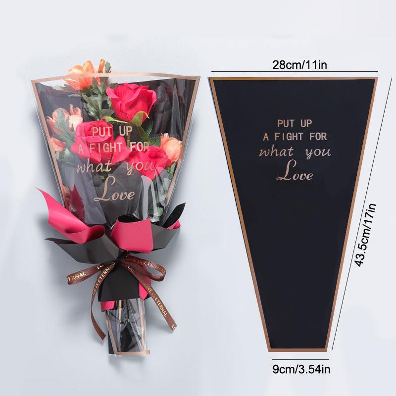 20/30/50 шт. Цветные обертки для цветов Прозрачный пакет для букета Обертка для цветов Водонепроницаемая DIY Подарок Цветочный декор