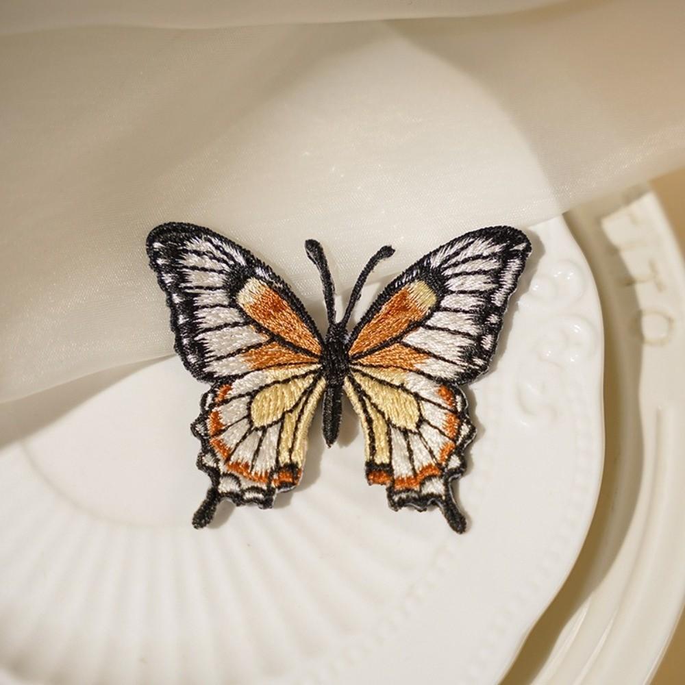 2pcs 2pcs Flower Patches Embroidery Design Butterfly Patches Heat Transfer Patches For DIY Clothing