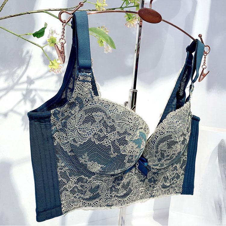 Gather Bra Women Lace Sexy Upper Support Bra Push Up Adjustable Invisible Bra Female Sensual Lingerie Fancy Underwear