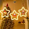 Рождественская звезда световое украшение на батарейках елочные подвесные украшения светодиодная подсветка подвеска для оконной двери настенная рождественская елка