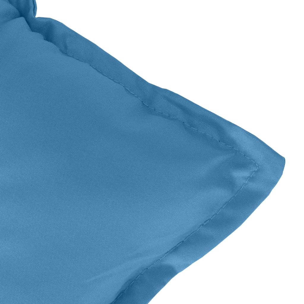 Low Backrest Cushions 4 Pcs. Melange Blue 100x50x7 cm Fabric