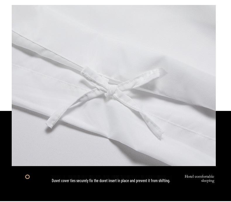 Четырехкомпонентный белый комплект постельного белья для отелей, гостевых домов и B&B: Включает простыни и трехсекционный комплект пододеяльника