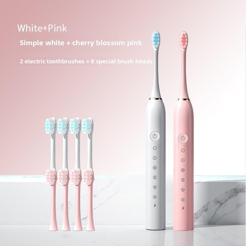 Электрическая зубная щетка, Перезаряжаемая модель, Универсальная щетка с мягкой щетиной для взрослых и детей, Портативный дорожный набор для домашнего использования, Зубная щетка.