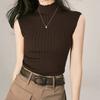Весна и лето полуводолазка маленькая халтер жилет женский все соответствующий низ свитер вязаный свитер жилет без рукавов короткий топ носить