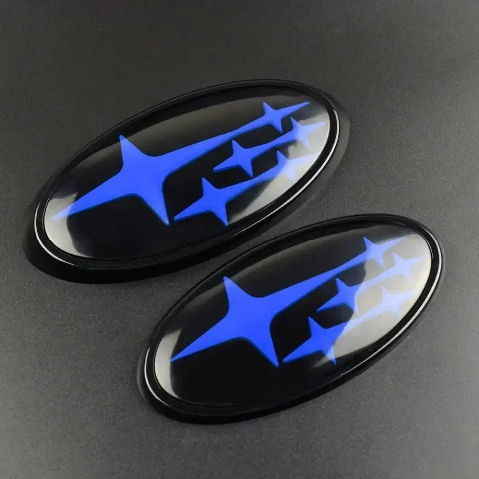 2PCS Acrylic Car Front Logo Rear Badge Emblem Sticker for Subaru XV Outback Impreza BRZ WRX STI Legacy Forester Accessories