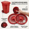Trash Can Rim Cover, Modern Decorative Wheel Rim Cover, Spider-Spoke Style Wheel Rim Accessory for Standard Residential Garbage