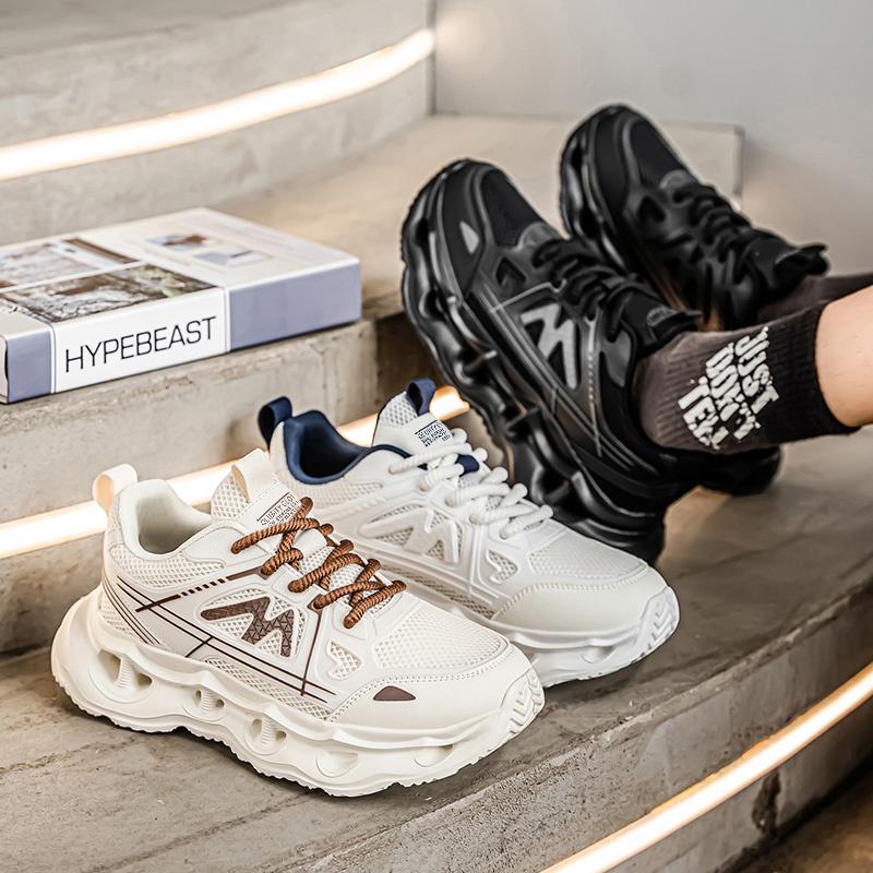 New Fashion Men 's Four Seasons Comfortable Thick Sole Shoes Students Boys GirlsTrending Soft Sole Breathable Casual Running Sneakers