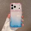 2in1 Gradient Transparent Phone Case For iPhone 17 Air 16 15 14 Plus 13 12 11 Pro Max Shockproof Bumper Hard Back Cover