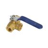 G1/2" 3 Way Ball Valve Three T Port Brass Female Type For Water Oil And Gas