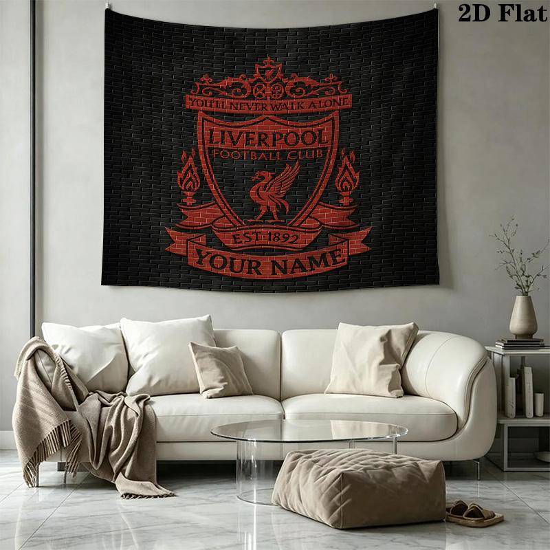 Custom Name LiverpoolPrinted Tapestry – Wall Hanging for Bedrooms, Dorms, and Home Decor