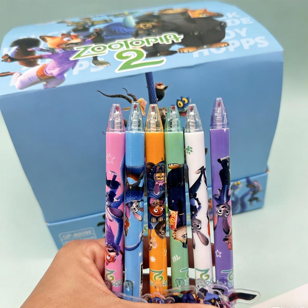Zootopia 2 Cartoon Movie Merchandise Cultural Creativity Decal Pen High-Quality Ins Student Click-Up Ballpoint Pen