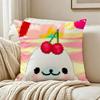 PINK Kawaii MMamegoma Pillow Case Living Room Sofa Cushion Cover Suitable For Home Bedroom Room Decoration