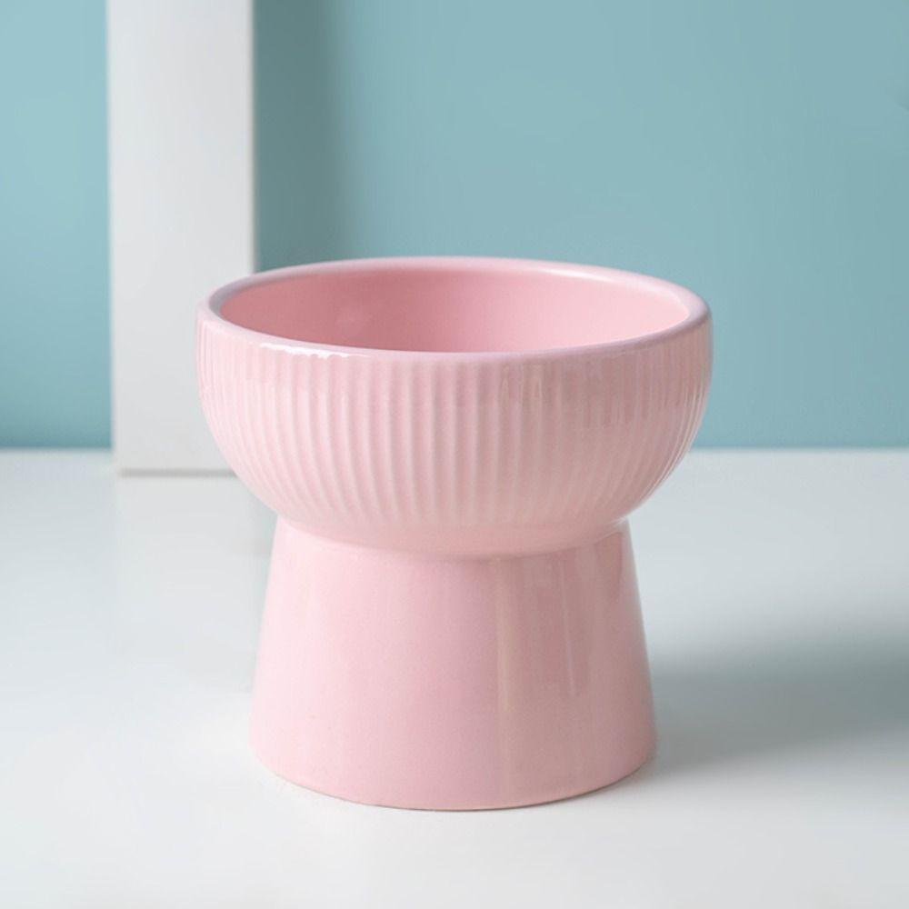 Творческая миска для домашних животных с высокой ножкой, керамическая поилка для домашних животных, кормушка для собак, защита шеи