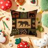 Middle Ancient Style Maillard Color Cushion Cover Soft Short Plush DoubleSided Printing Home Decor Machine Washable Pillow Case