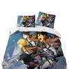 Anime New Titan Duvet Covers,3D Printed Attack On Titan Bedding Set,Cartoon Quilt Cover Double Full Twin Single Size Bed Linen