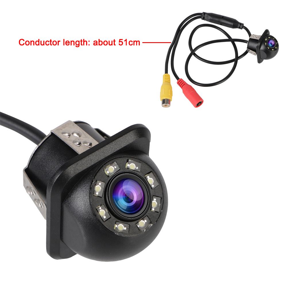 8 светодиодов для помощи при парковке, инфракрасная камера ночного видения с широким углом обзора 170°, камера заднего вида для парковки, мониторинг парковки