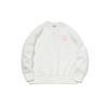 Li Ning Logo Print Fleece Warm Casual Sports Crew Neck Sweatshirt Women Sweatshirt Off-White AWDRF42-1