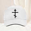 Russian Orthodox Cross Baseball Cap Unisex Womens Cap Christ Christian Symbol Artistic Personalized Visor Protection Hats