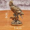 Винтажная статуэтка латунного орла, имитирующая мини-фигурки животных, декор для дома и офиса, украшение богатства, металлические поделки, аксессуары