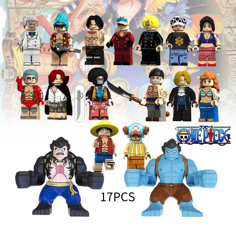 Коллекционный набор игрушек One Piece Король пиратов Шанкс Белоус Эйс Сабо Кошмарный Луффи и Манки Д.. Конструктор Луффи