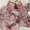 Brand New 49 Cm Reborn Doll Twins Levi Closed Eyes and Open Eyes Optional Emulation Rebirth Doll Realistic Baby Doll Toys for Toddler New Year Gifts