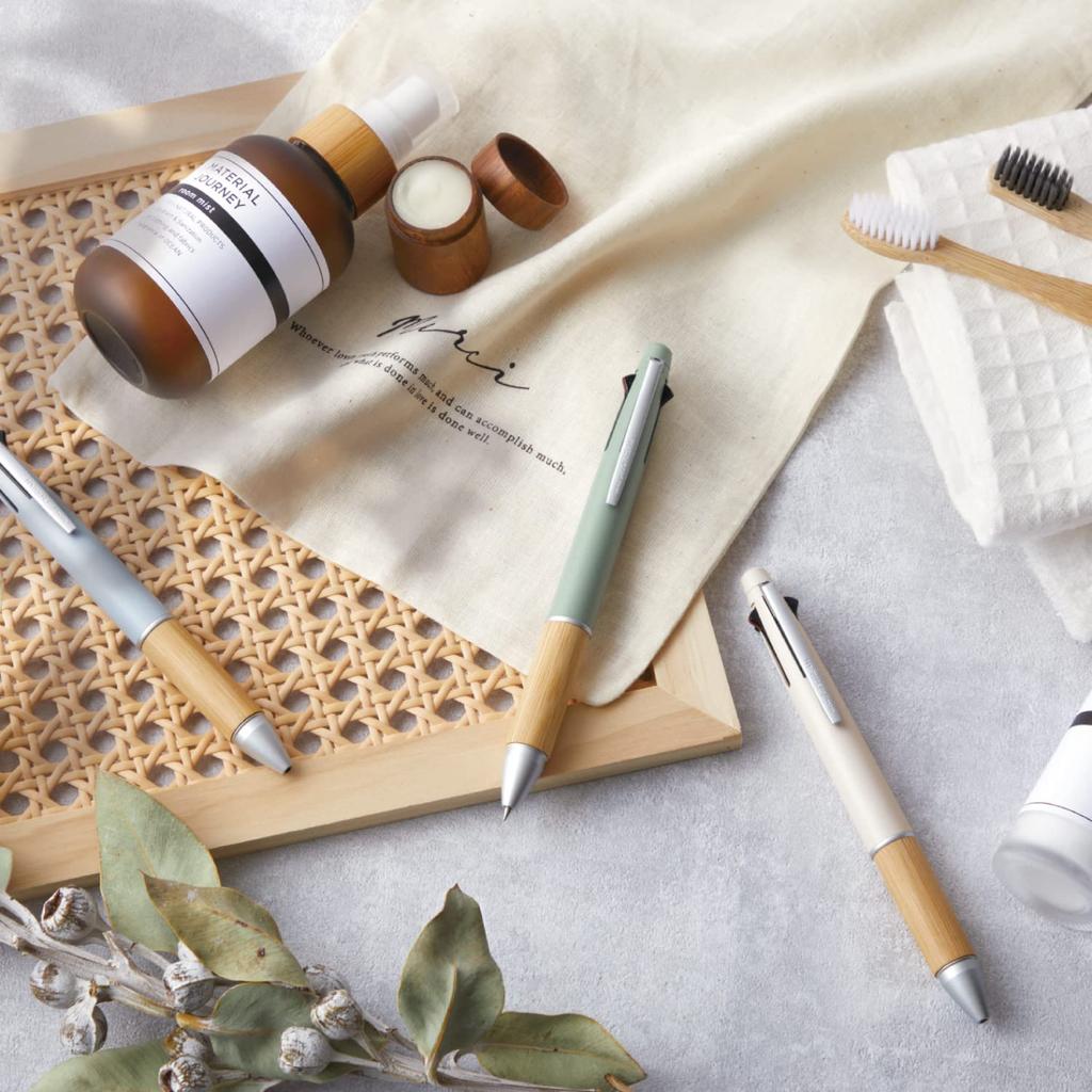 Ручка-карандаш Mitsubishi Jet Stream BAMBOO Sage многофункциональная 4&1 0.5 MSXE5200B5.52