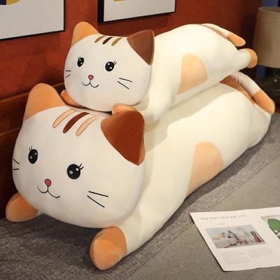 Милая и мягкая кошачья подушка-плед, плюшевая игрушка, кукла-котенок, детская компания, успокаивающая кукла