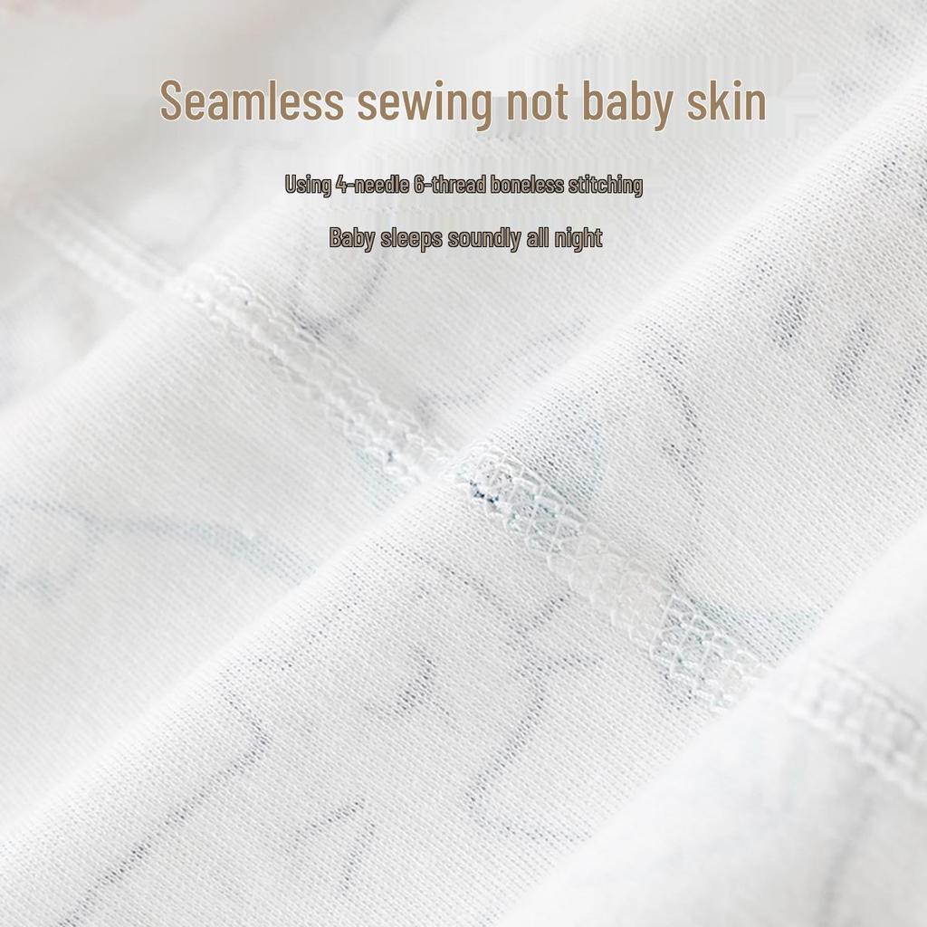 Детские штанишки из чистого хлопка с высокой талией и защитой живота - Весенне-осенний стиль