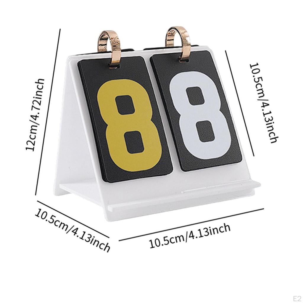 Карточная настольная игра Табло для счета Перекидной номер Счетчик очков Настольный Компактный Акриловый Ручной Большие цифры