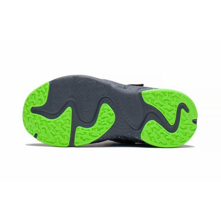 Li Ning Kids Shock Absorbation Rebound Спортивная повседневная обувь Детская повседневная обувь Черный Серый Зеленый YKNS068-11