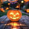 Солнечные фонари-тыквы на Хэллоуин - Подвесной солнечный светильник Jack O Lantern, Водонепроницаемый для двора, патио, сада, Жуткий декор, Украшения для вечеринки на Хэллоуин