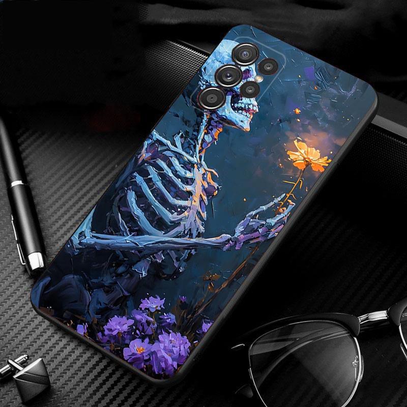Чехол для телефона Samsung Galaxy S25 S24 S23 S22 S21 Ultra S24 S23 S22 S21 S25 Plus S24 S25 FE Skeleton Art