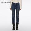 Женские джинсы-карандаш MISS SIXTY 2025 Зима на флисовой подкладке, приталенные, на двух пуговицах