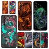Dragon Tiger Pattern Phone Case For Realme 9 8 7 6 GT2 Pro Plus 5G 8i 9i C3 C21 C11 C25 Soft Silicone Black Cover Shell Fundas