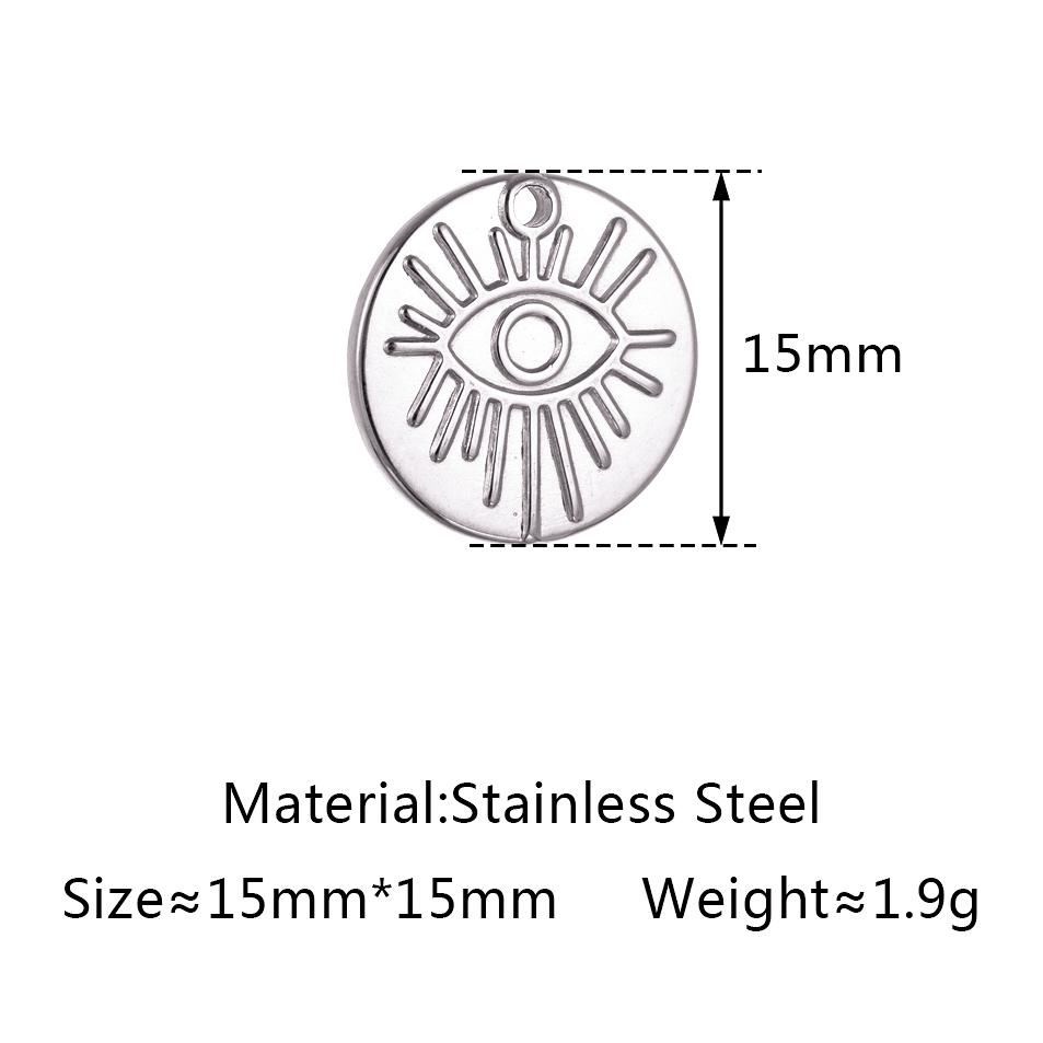 3pcs Stainless Steel Gold Color Plated Rhinestone Evil Blue Eye Charms Necklace Bracelet Earring DIY Jewelry Making Accessories